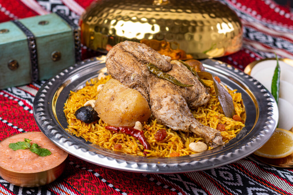 Chicken Madfoon with Qaboli rice